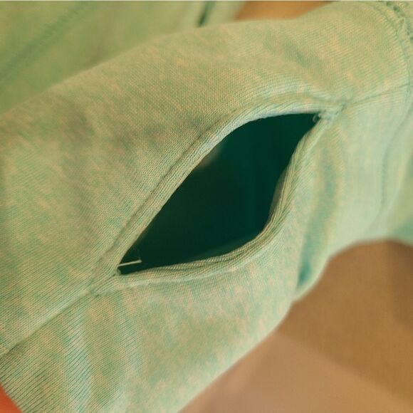 PINK Victoria's Secret Green Fitted Long Sleeve 1/4 Zip - Picture 6 of 7